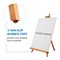 Falling in Art Beechwood 25" Tabletop Easel Display Stand for Painting - Holding Canvas Up to 22 1/2 Inches High, A-Frame Artist Tripod with Rubber Feet, Portable Photo and Sign Holder